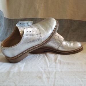 Zara girls metallic silver crackle